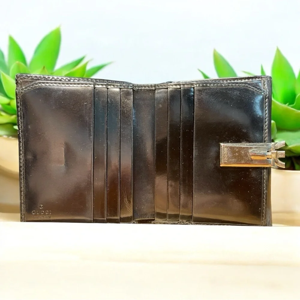Gucci Black Patent Leather wallet